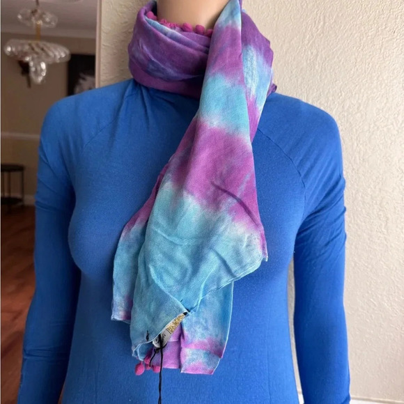 GYPSY 05 MULTI USED SCARVES. TIE DYE COLORS - Picture 2 of 7